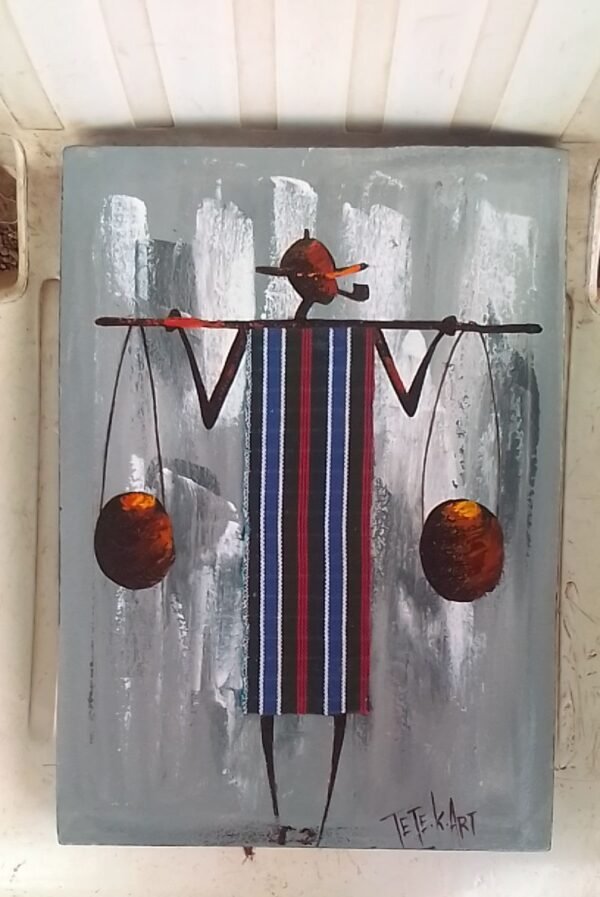 Tableau décoratif pagne tissé – Image 2