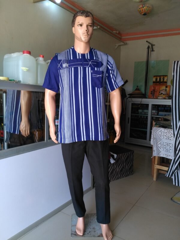 Chemise en pagne tissé brodé – Image 2