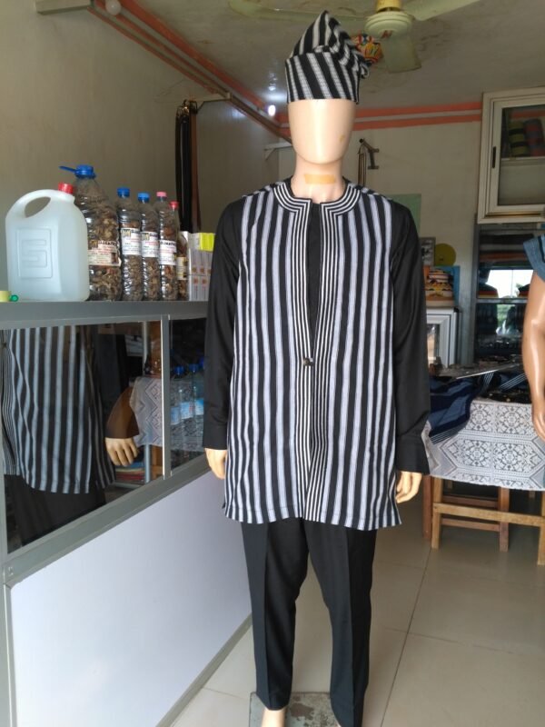 Jacket en pagne tissé brodé – Image 4
