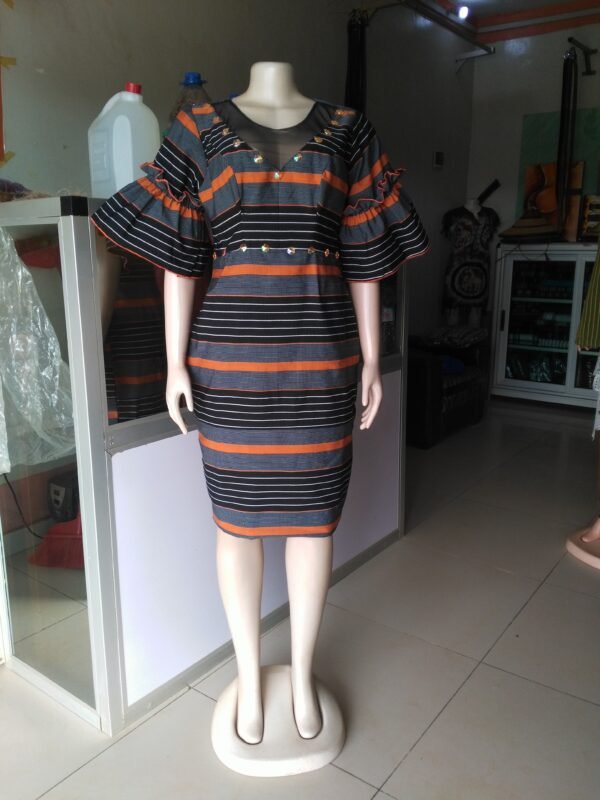 Robe en pagne tissé courte – Image 5