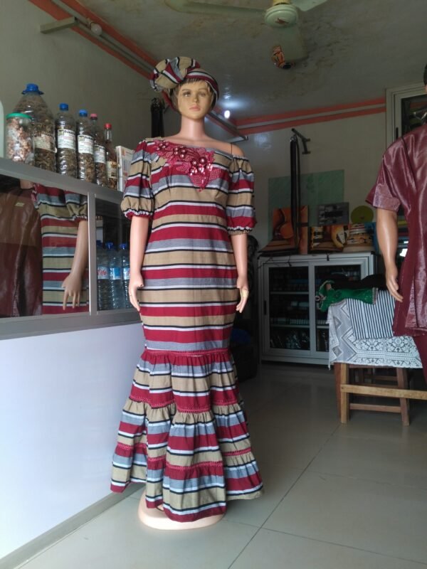 Robe en pagne tissé longue – Image 3