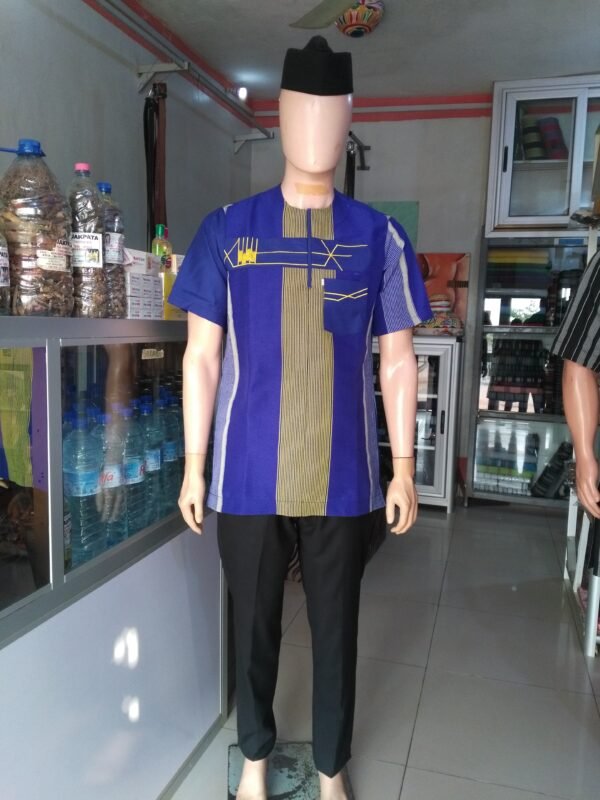 Chemise en pagne tissé brodé – Image 4