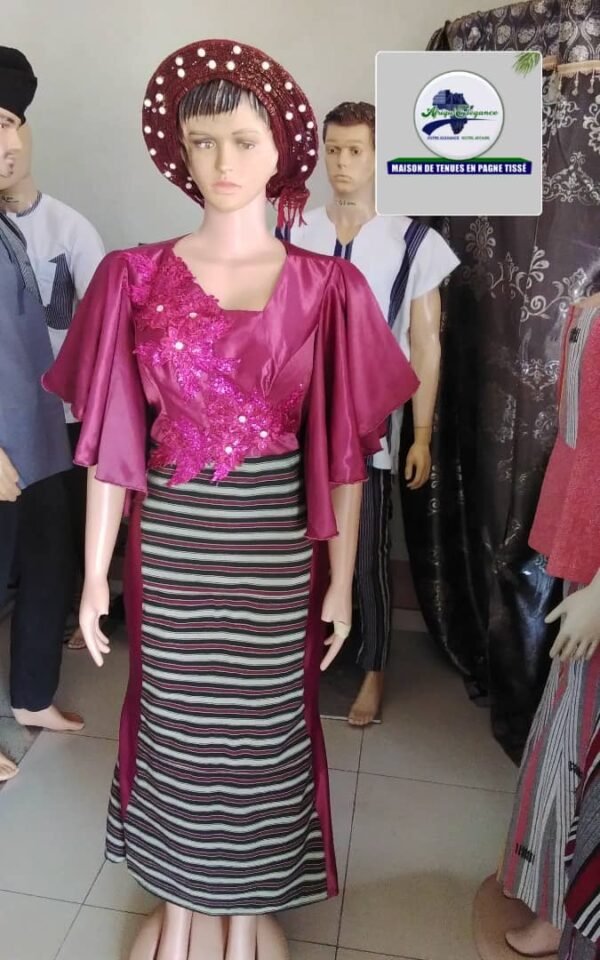 Jolie robe en pagne tissé