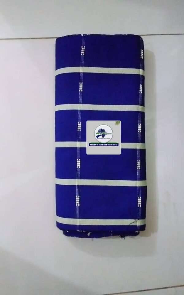 Pagne tissé à motif bleu