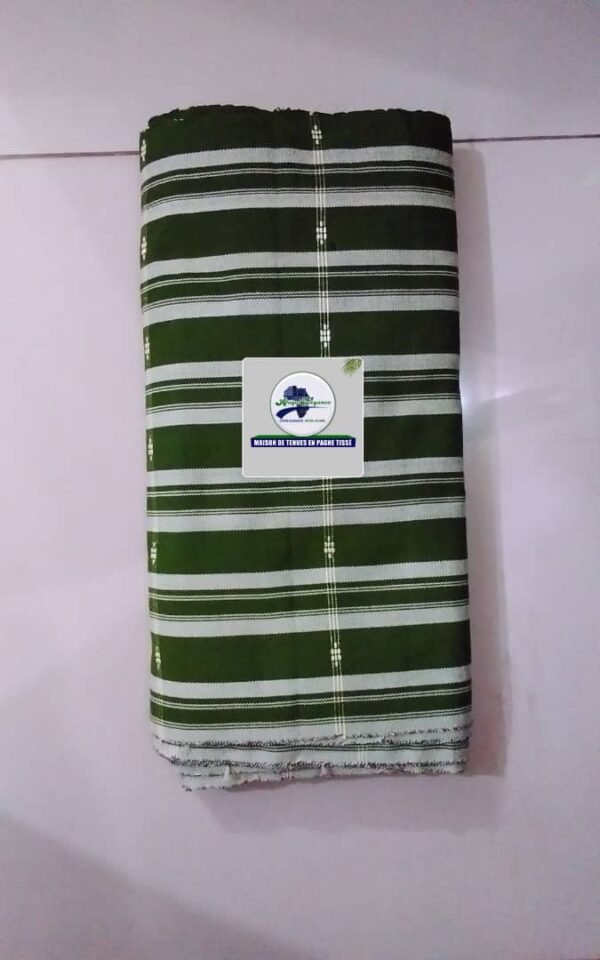 Pagne tissé à motif vert