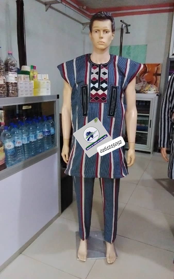 Dansiki ensemble en pagne tissé