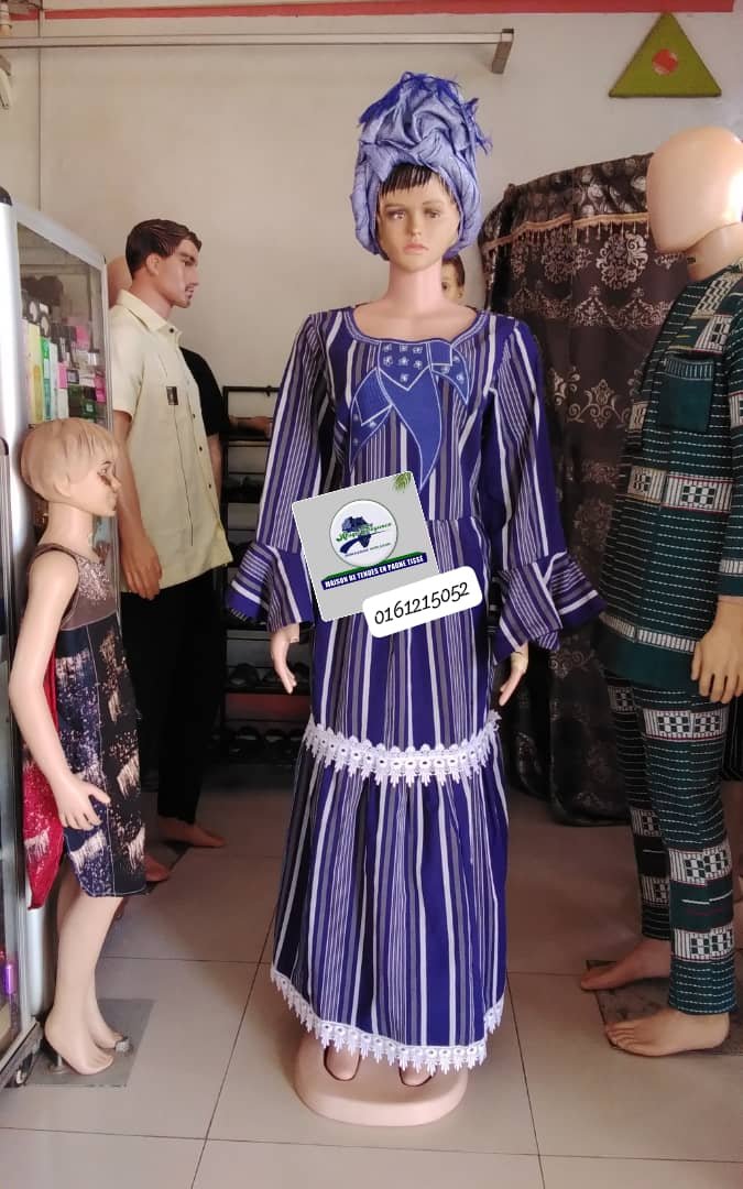 Robe dame en pagne tissé
