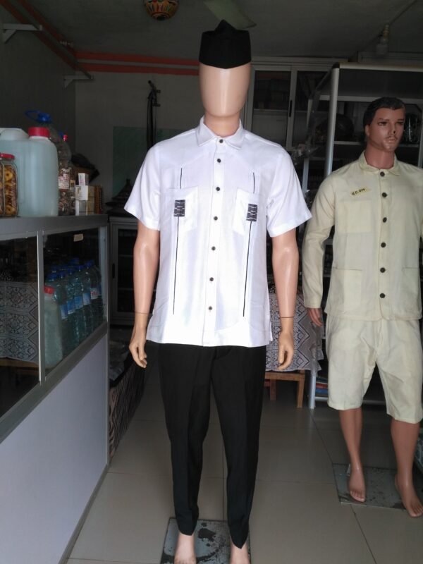 Chemise présidentielle en pagne tissé
