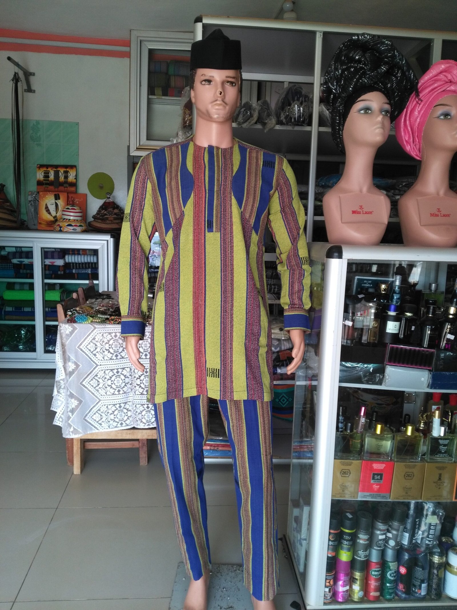 Goodluck en pagne tissé Ghana