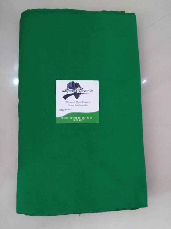 Pagne tissé couleur unie vert