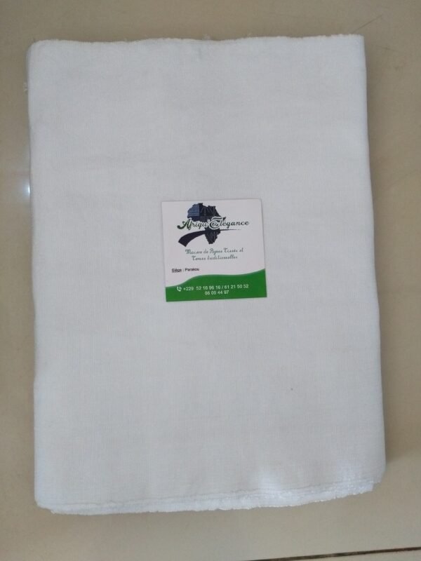 Pagne tissé couleur unie blanc