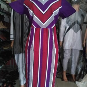 Robe en pagne tissé