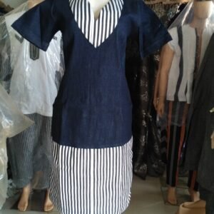 Robe en pagne tissé