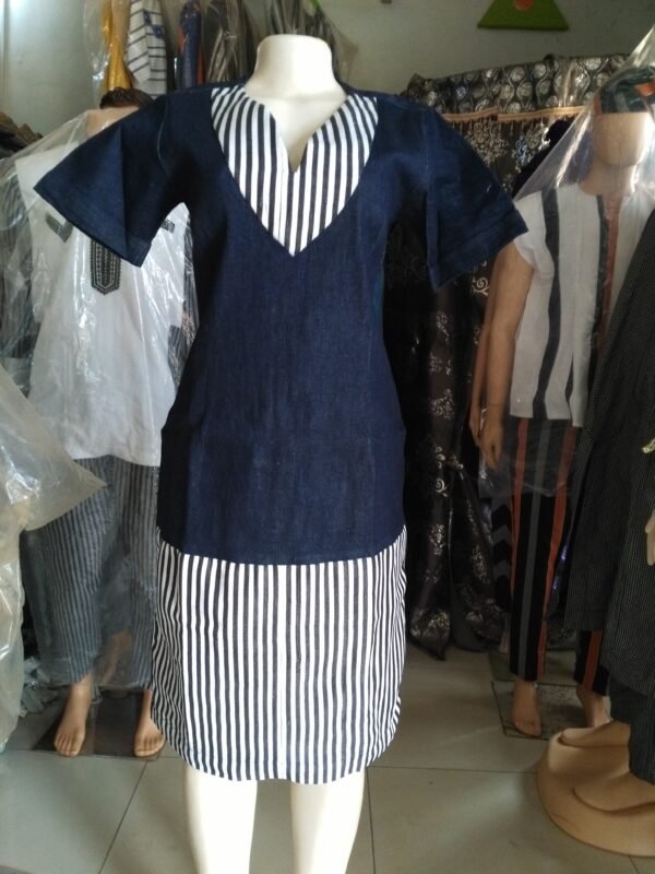 Robe en pagne tissé